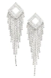 Natasha Cubic Zirconia Crystal Fringe Drop Earrings