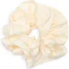 Natasha Oversize Satin Scrunchie In Neutral
