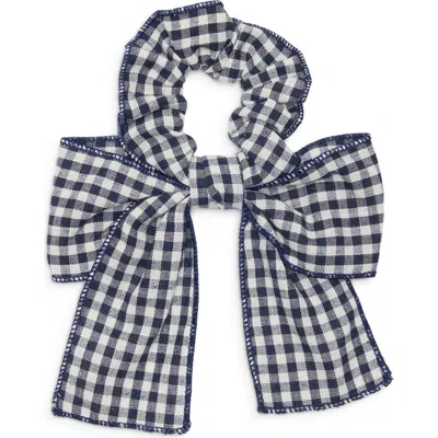 Natasha Plaid Bow Scrunchie In Multi