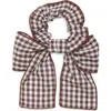 Natasha Plaid Bow Scrunchie In Multi