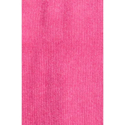 Natasha Ribbed Scalloped Edge Scarf In Pink