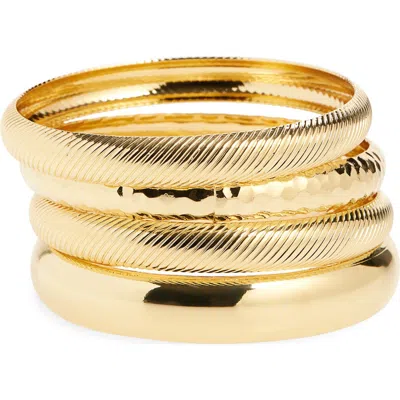 Natasha Set Of 4 Bangle Bracelets In Pattern