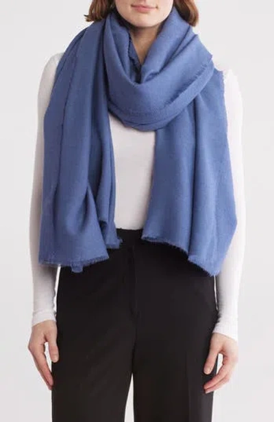 Natasha Tasha Oversize Scarf In Denim Blue