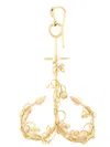 Natasha Zinko 18kt Yellow Gold Anchor Curved Earring In Metallic