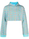 Natasha Zinko All-over Angry-print Hoodie In Blue