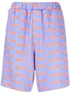 Natasha Zinko All-over Angry-print Shorts In Purple