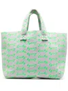 Natasha Zinko All-over Lucky-print Tote Bag In Green
