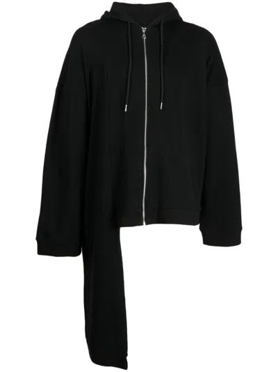 Natasha Zinko Asymmetric-design Hooded Jacket In Black
