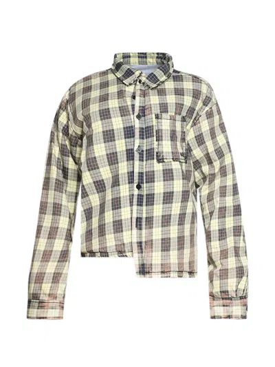 Natasha Zinko Botched Check-pattern Jacket In Neutral