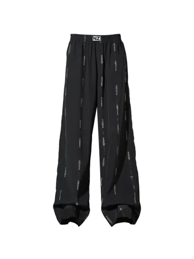 Natasha Zinko Botox Syringe-print Pajamas In Black