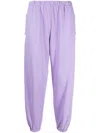Natasha Zinko Box-shaped Pocket-detail Trousers In Purple