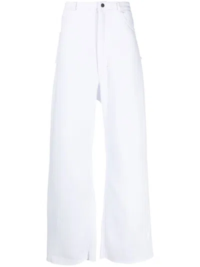Natasha Zinko Box-shaped Pockets Trousers In White