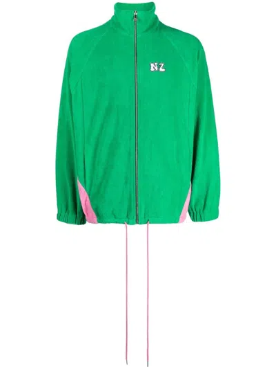 Natasha Zinko Bunny-motif Zip-up Jacket In Green
