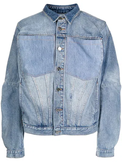Natasha Zinko Button-up Denim Jacket In Blue