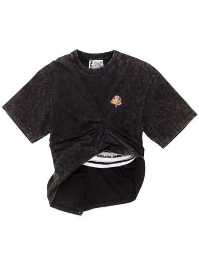 Natasha Zinko Camping T-shirt In Black