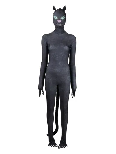 Natasha Zinko Cat Halloween Jumpsuit In Blue