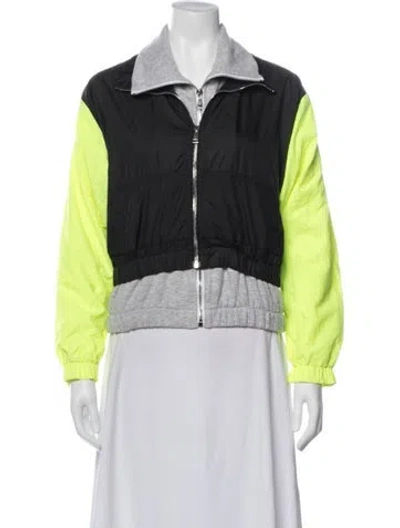 Pre-owned Natasha Zinko Colorblock Pattern Jacket In Green