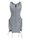 Natasha Zinko Cotton Mini Dress In Blau