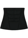 Natasha Zinko Debossed-detail Panelled Corset In Black