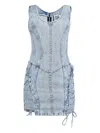 Natasha Zinko Denim Mini Dress In Blue