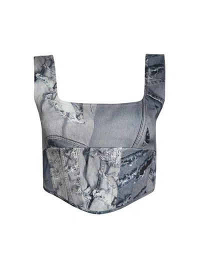 Natasha Zinko Denim Print Corset