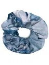 Natasha Zinko Denim-print Scrunchy In Blue