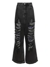 Natasha Zinko Distressed-effect Jeans In Black