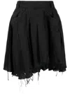 Natasha Zinko Distressed-effect Mini Skirt In Black