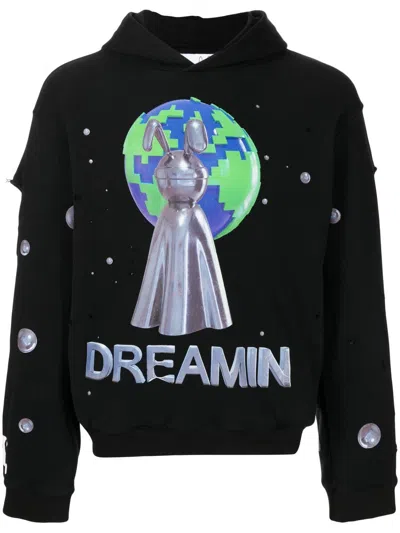 Natasha Zinko Dreamin Cut-out Detailed Hoodie In Black