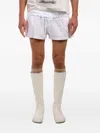Natasha Zinko Elastic-waistband Cotton Shorts In White
