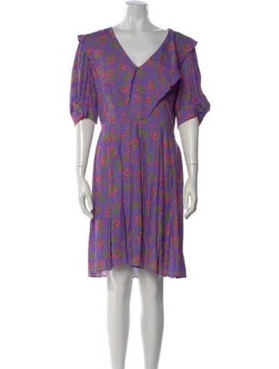 Pre-owned Natasha Zinko Floral Print Mini Dress In Multi
