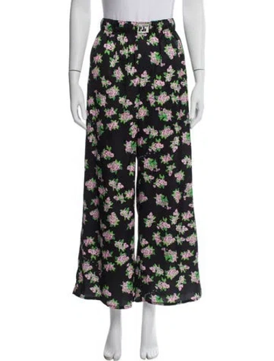 Pre-owned Natasha Zinko Floral Print Pajamas In Black