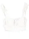Natasha Zinko Frayed-detail Bustier Top In White