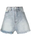Natasha Zinko Ausgefranster Jeansrock In Blue