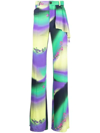 Natasha Zinko Gradient-print Trousers In Multicolour