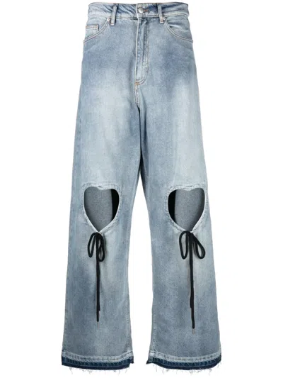 Natasha Zinko Heart Jeans In Blue