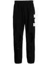 Natasha Zinko Heart-shaped Cut-out Detail Track Pants In Black