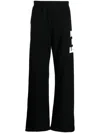 Natasha Zinko Heart Text-print Track Pants In Black
