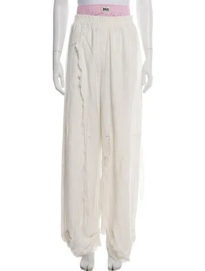 Pre-owned Natasha Zinko Hemp Wide Leg Pants In Pink