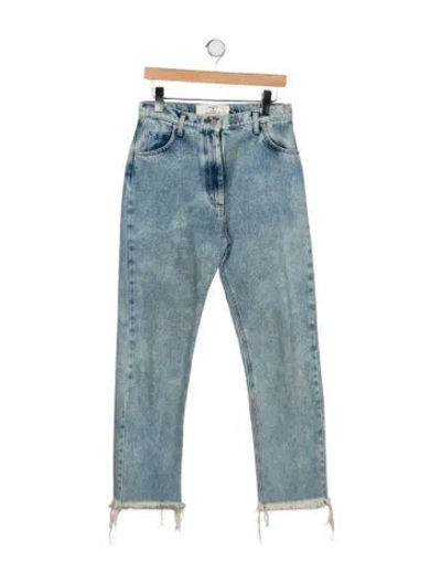 Pre-owned Natasha Zinko High-rise Straight Leg Jeans In Blue