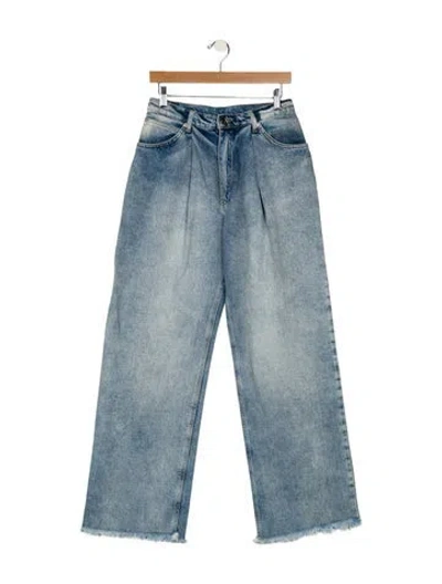 Pre-owned Natasha Zinko High-rise Wide Leg Jeans In Blue