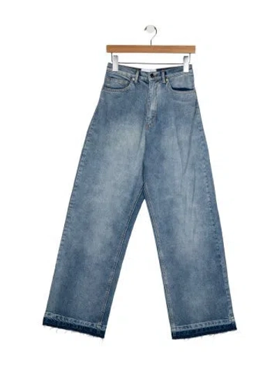 Pre-owned Natasha Zinko High-rise Wide Leg Jeans In Blue