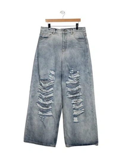 Pre-owned Natasha Zinko High-rise Wide Leg Jeans In Blue