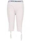Natasha Zinko Long John Capris Track Shorts In White