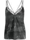 Natasha Zinko Lace-trim Cami Top In Grey