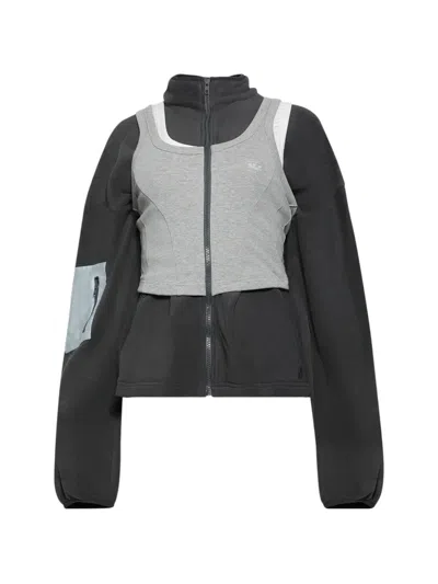 Natasha Zinko Layered-panel Jacket In Gray