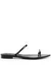 Natasha Zinko Leather Spike-stud Sandals In Black