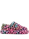 Natasha Zinko Leopard-pattern Slides In Pink