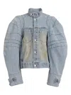 Natasha Zinko Logo-patch Jacket In Blue