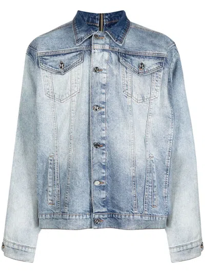 Natasha Zinko Jeansjacke Mit Logo-patch In Blue